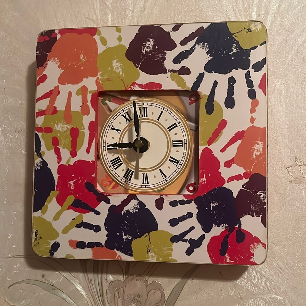 Hand Crafted Multicolored One Of A Kind Wall Clock…